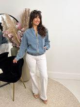 The Savannah- Blue Denim Bomber Jacket